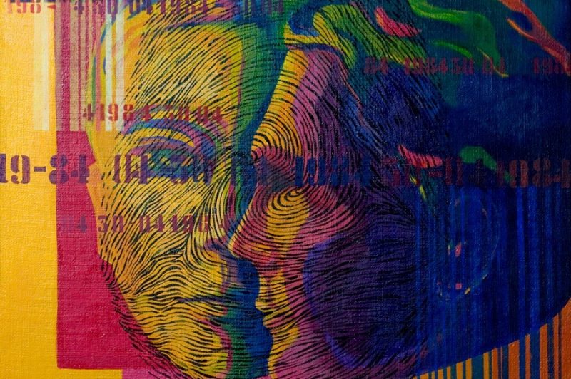 Normalizzazione 2.... (olio su tela 100x100cm)